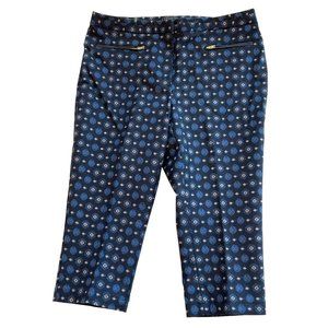 Metaphor Womens Black and Blue Capris Sz 10